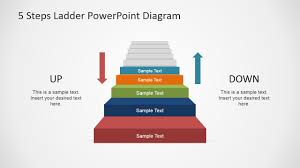5 Steps Ladder Powerpoint Diagram