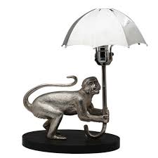 The Silver Monkey Table Lamp 1stdibs Com Lamp Table Lamp Vintage Lighting