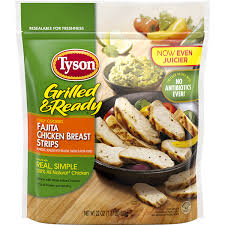Tyson Grilled Ready Fully Cooked Fajita Chicken Strips 22 Oz Frozen Meijer