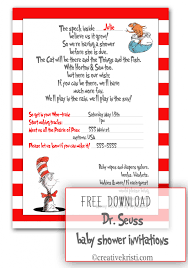 Since everything that needs to be written or the invite is already written, you get to save a lot of time that would otherwise be spent coming up with ideas of what to write on the invite. Free Dr Seuss Baby Shower Invitation Seuss Baby Shower Dr Seuss Baby Shower Dr Seuss Baby Shower Invitations
