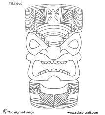 Printable tiki mask coloring pages. Hawaiian Tiki Mask Coloring Pages Printable Sketch Coloring Page Tiki Faces Tiki Mask Tiki Art