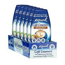 20 calories, 1.8g fat, 0.5g carb, 0.3g protein. Equal Cafe Coffee Creamers Hazelnut Low Calorie Coffee Creamer 1 62 Ounce Pack Of 6 Amazon Com Grocery Gourmet Food
