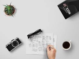 Desk Surface Mockup Generator A Desk Scene Generator With Six Isolated Elements Move Them Any Way You Like Includ Mockup Desk Mockup Generator Mockup Design