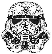 Someone On Instagram Asked Me To Draw Them A Stormtrooper Sugar Skull So Here It Is Desenhos De Halloween Tatuagem Star Wars Cartazes Vintage