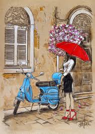 There are no products matching your search. Little Blue Moped Drawing By Loui Jover Saatchi Art