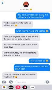 Make sure you convey your excitement to let him know how much you're looking forward to being with him. Got7 Texts When They Re On Tour And You Miss Them Got7 Amino