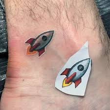 Tattoo flash are drawings born to become tattoos: 60 Rocket Ship Tattoo Designs For Men Cool Ink Ideas