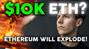 As per his prediction, ethereum will spike up and reach a price point of $9000 eventually. Ethereum To Reach 10k Eth Is Set To Explode In The Next Crypto Bull Market Youtube