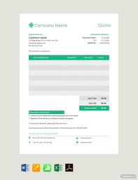 Free Company Quotation Format Template Pdf Word Doc Excel Apple Mac Pages Apple Numbers In 2020 Quotation Format Quotations Quote Template