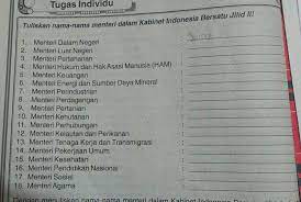 Maybe you would like to learn more about one of these? Tuliskan Nama Nama Menteri Dalam Kabinet Indonesia Bersatu Jilid Brainly Co Id