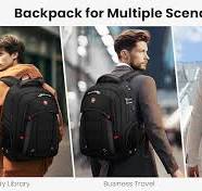 Amazon.com: Mochila de viaje para laptop para hombre, resistente al agua,  mochila antirrobo, bolsa de trabajo comercial aprobada por aerolíneas,  Negro ...