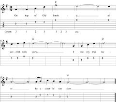 As recorded by the weavers, the song reached the pop music charts in 1951. Guitar Tablature On Top Of Old Smoky Dummies