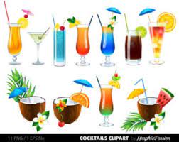 Cocktails Art Print Summer Drinks With Names Colorful Etsy Cocktail Art Cocktails Clipart Clip Art