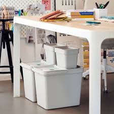 Hallbar Bin With Lid Light Gray Lower Outer Measure Depth 12 5 8 Ikea Pantry Storage Containers Ikea Ikea Pantry