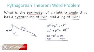 Pythagorean Theorem Word Problem How To Calculate The Perimeter Of A R In 2020 Word Problems Pythagorean Theorem Theorems
