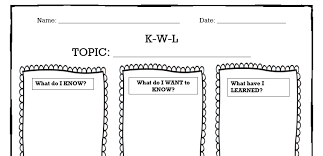 Kwl Chart Template Word K W L Creator Readwritethink Free