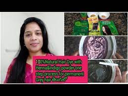 Henna And Indigo For Black Hair One Step Process Turn White Gray Hair To Black Permanently Youtube Black And Grey Hair Grey White Hair Black Hair