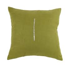 Square Zentique Olive Green Throw Pillows With Button Trim Green Pillows Green Throw Pillows Pillows