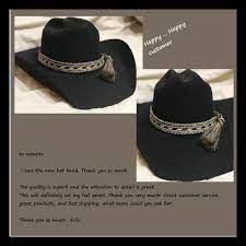 Cowboy Horsehair Hat Band X Wide 7 Brilliant Gray Black Etsy Hat Band Horse Hair Western Cowboy Hats