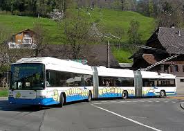 Double Articulated Trolleybus In Kriens Luzurn Switzerland Bus Busses School Bus