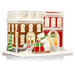 Bath Body Works Christmas House 2015 Holiday Village 3 Wick Candle Holder Candle Luminaries Bath And Body Works Holiday Candle Holders