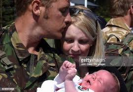 Trooper Matthew Tapp of 1st the Queen's Dragoon Guards sees his newly...  News Photo