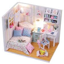 Diy Miniature Dollhouse Adalelle S Room Handmade Toy Mini Model House As Christmas Gift Birthday Gift Kids Doll House Dollhouse Miniatures Diy Mini Doll House
