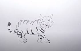Drawing Tiger Animal Drawings Tiger Drawing Easy Drawings