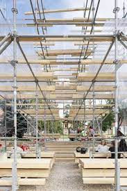 prototype square mailitis a i i m temporary architecture scaffolding design timber pavilion