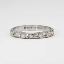 Authentic 1930s Art Deco Floral Eternity Wedding Band Platinum Size 6 Antique Estate Jewelry Art Deco Jewelry Wedding Rings Unique Art Deco Wedding Band
