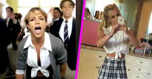 The song had originally been called hit me baby (one more time) but spears' label jive records felt a bit uncomfortable about the suggestion of abuse and removed hit me from the title. Britney Spears Baby One More Time Outfit