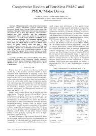 From an international standpoint, these classifications and ranges change depending on where you live. Pdf Comparative Review Of Brushless Pmac And Pmdc Motor Drives