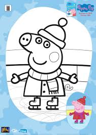 Peppa Pig Ice Skating Coloring Page Peppa Pig Coloring Pages Peppa Pig Colouring Peppa Pig Christmas