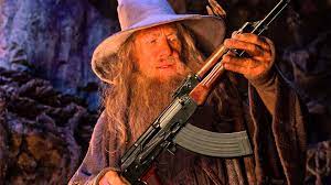 Remember when gundalf used a desert eagle to escape saruman's tower? Gundalf Is The Best Thing I Ve Heard Enterthegungeon