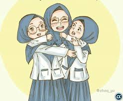 Bisa juga gambar ini dibuat untuk koleksi. Cute 3 Bff Drawings Muslim Novocom Top