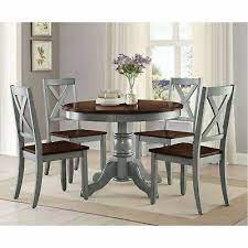 The epitome of rustic farmhouse design, the kosas home sagrada round dining table is an ideal centerpiece for the dining room or kitchen area. Farmhouse Dining Table Set Rustic Round Dining Room Kitchen Tables And Chairs Ebay