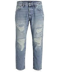 JACK & JONES Mens Jeans Blue USA 36X34 Cropped Ripped Distressed Frank $99  #105 £25.99 - PicClick UK