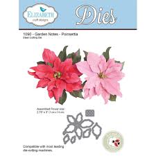 Garden Notes Poinsettia 6 Piece Set Elizabethcraftdesigns Com Elizabeth Craft Designs Elizabeth Craft Design Crafts