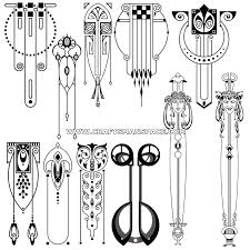 Art Deco Line Designs These Were Chosen Because I Needed To Find Inspiration For Focal Elemen Art Nouveau Design Art Nouveau Design Pattern Art Deco Tattoo