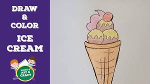 Learn To Draw Ice Cream For Kids Draw Ice Cream Drawing For Kids Learn To Draw