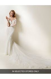 Pronovias Drinea Illusion Lace Mermaid Gown Pronovias Wedding Dress Wedding Dress Styles Wedding Dresses