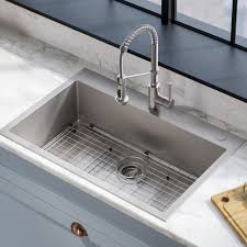 Is kraus a good sink. Kraus Stark 33 Inch Undermount Drop In Kitchen Sink Pulldown Faucet Combo Overstock 28626044