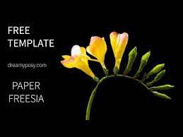 This Free Tutorial And Template To Make Freesia Paper Flower Is For Beginner Level So Easy And M Paper Flower Patterns Easy Paper Flowers Tissue Paper Flowers