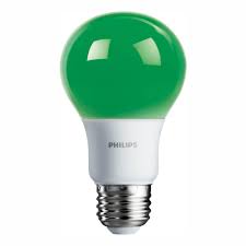 Philips 60 Watt Equivalent A19 Non Dimmable Green Led Colored Light Bulb 463224 The Home Depot