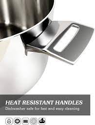 4pc stainless steel cooking trays for frying. Buy Cookpad Stainless Steel Cookware Sets 4 Piece Induction Pots And Pans Set Stock Pot With Lip Stew Pot Frying Pan Kitchen Dishwasher Oven Safe Online In Turkey B08j3wjz4x