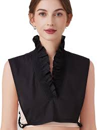 XEPST 1 chemisier, col montant, col montant, col en V, col de chemisier,  col de chemisier, chemisier, demi-chemisier, demi-chemise, amovible, col  pour femme, haut de chemise