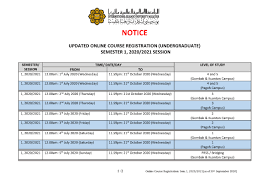 Good iium online course registration is waiting for you. Schedule Online Course Registration Semester 1 2020 2021