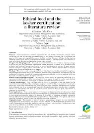 Malaysia's food act 1983 and the food regulations of 1985 govern food import and export regulations or procedures. Pdf Ethical Food And The Kosher Certification A Literature Review
