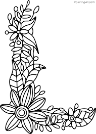 Color each letter l coloring page. Flower Shaped Letter L Coloring Page Coloringall