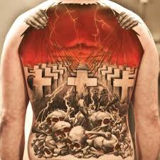 From gentle handwritten to cool minimalistic prints, depending on the phrase or citation and harmonizing with the rest of the body. Back Metallica Tattoo By Wicked Tattoo